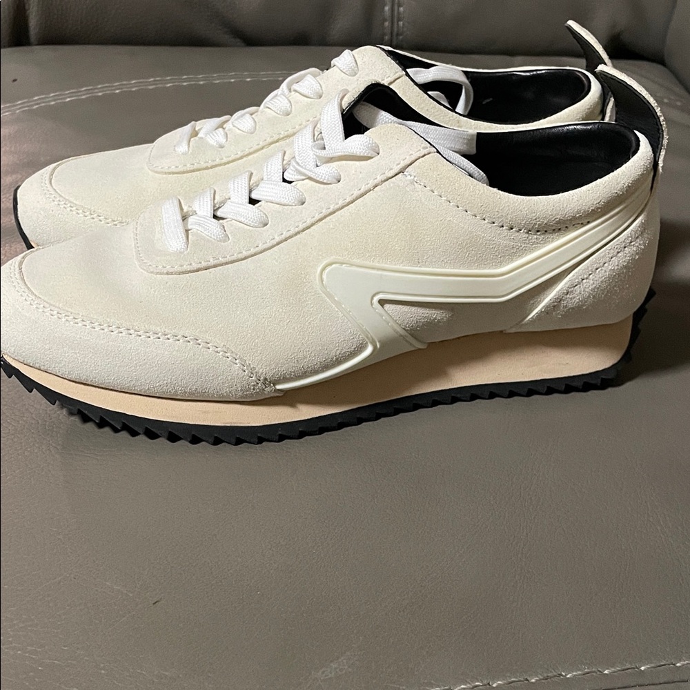 Rag & Bone Retro Runner ivory suede nylon  Sneakers - Picture 7 of 11